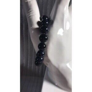Blue Sandstone Stretch Bracelet - 12mm